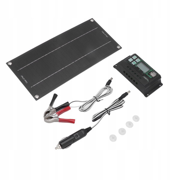PANEL SŁONECZNY ZESTAW Z KONTROLER SŁONECZNY DO SAMOCHODÓW I ŁODZI 600W100A
