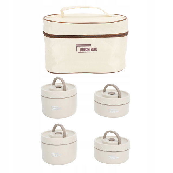 4 X POJEMNIK NA LUNCH BENTO BOX+ IZOLOWANA TORBA