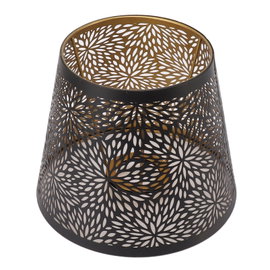 Abażur Klosz do lampy stojącej / wiszącej CZARNO-ZŁOTY E26 E27