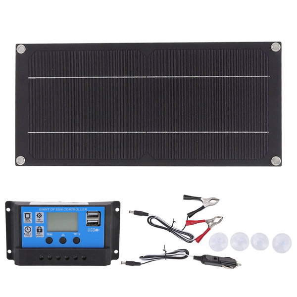 PANEL SOLARNY BATERIA SŁONECZNA 60W REGULATOR