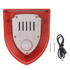 ALARM SOLARNY Z TRYBEM ODSTRASZAJĄCYM WODOODPORNY I PYŁOSZCZELNY 9.5x8 CM