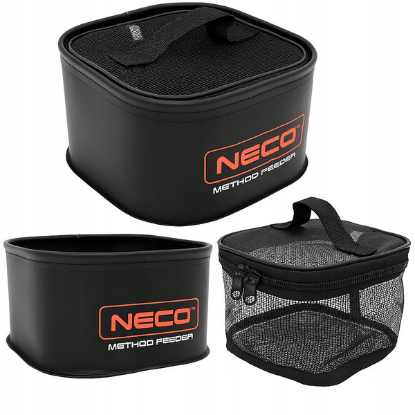 POJEMNIK EVA + SITKO NECO METHOD FEEDER DO MOCZENIA PELLETU 18x18x10cm