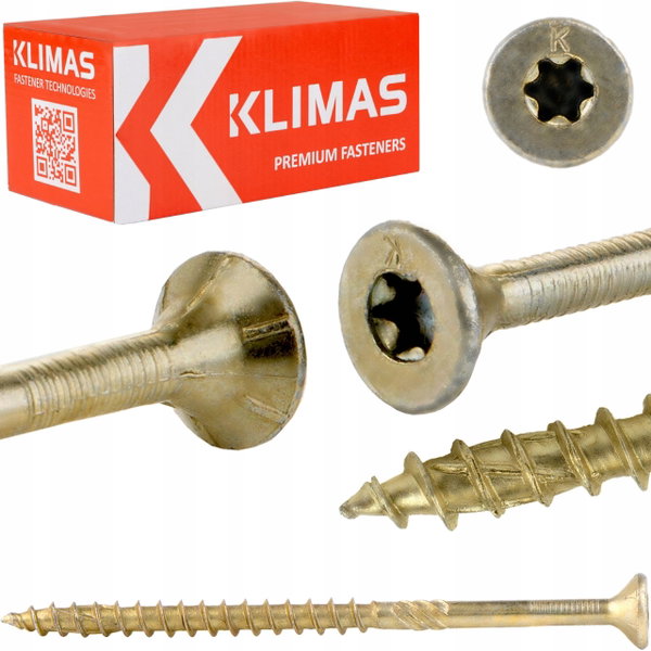 Wkręty do drewna Klimas KMWHT 6x240 mm TORX stożek 100 szt