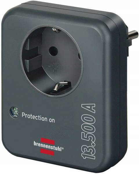 Brennenstuhl 1506996 ochrona przeciwprzepięciowa Antracyt 1 x gniazdo