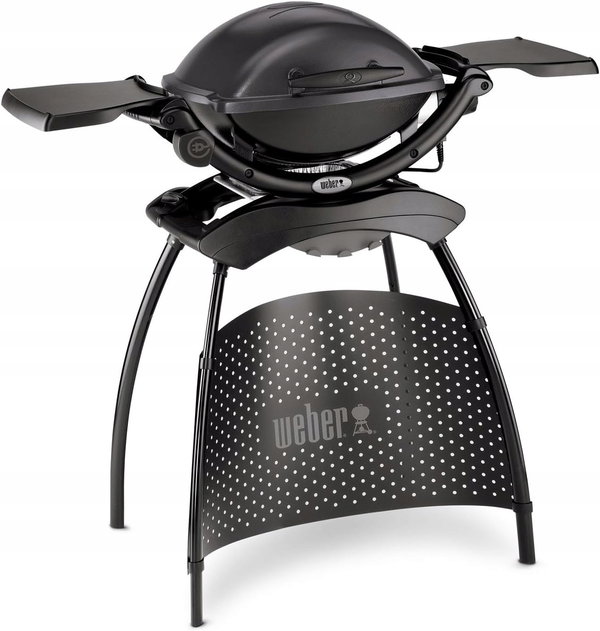 GRILL ELEKTRYCZNY OGRODOWY ZE STOJAKIEM RUSZT ŻELIWNY 43x32