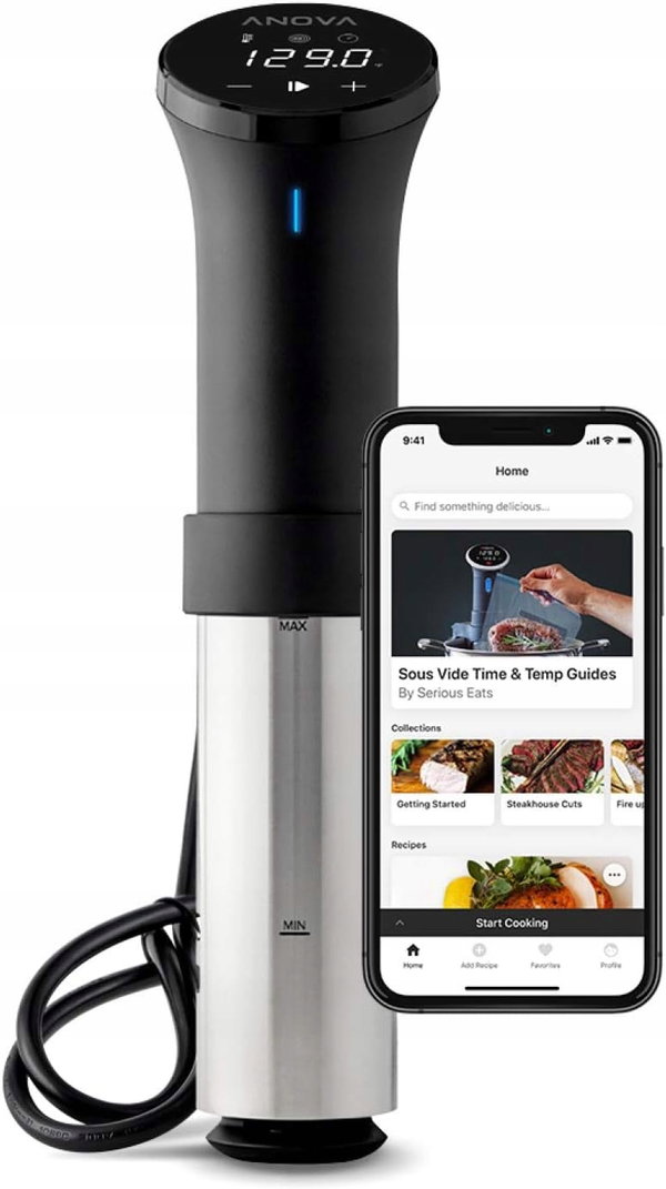 CIRKULATOR SOUS VIDE WIFI BLUETOOTH 1000W APP TIMER PRECYZYJNY COOKER