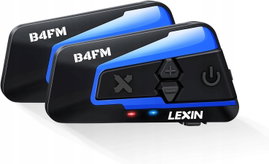 INTERKOM MOTOCYKLOWY BLUETOOTH DO KASKU 4 OSOBY FM