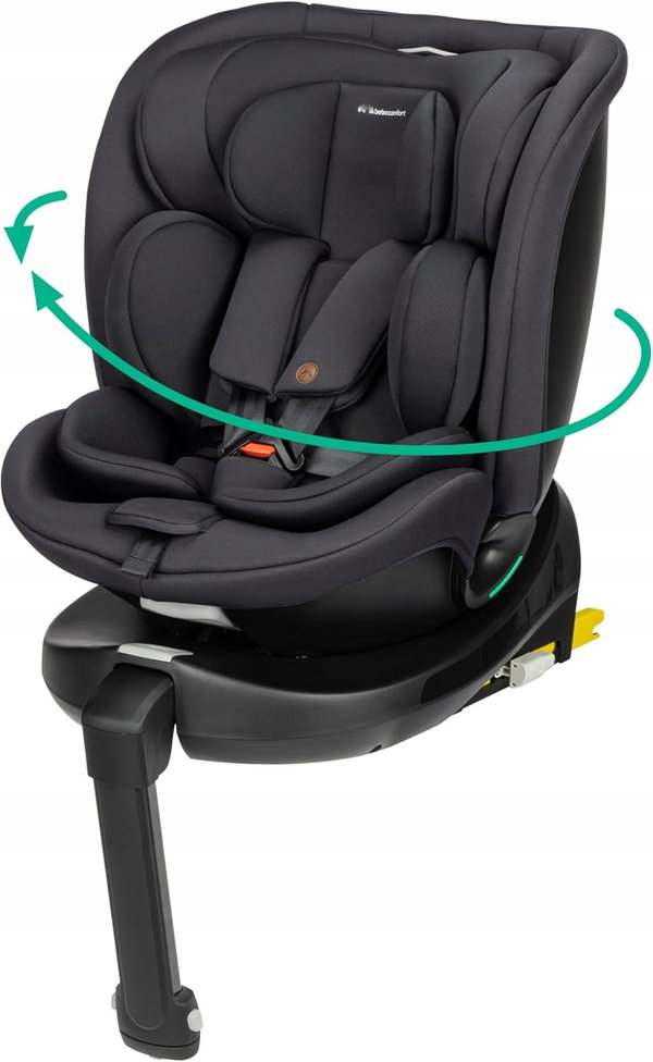 FOTELIK SAMOCHODOWY OBROTOWY 360 I-SIZE ISOFIX 40–150 CM 0–12 LAT CZARNY