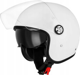 KASK MOTOCYKLOWY JET 3/4 PODWÓJNY WIZJER ECE 22.06