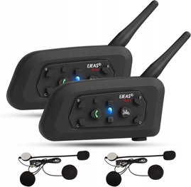INTERKOM MOTOCYKLOWY BLUETOOTH DO KASKU – 1200 M (2 SZT.)