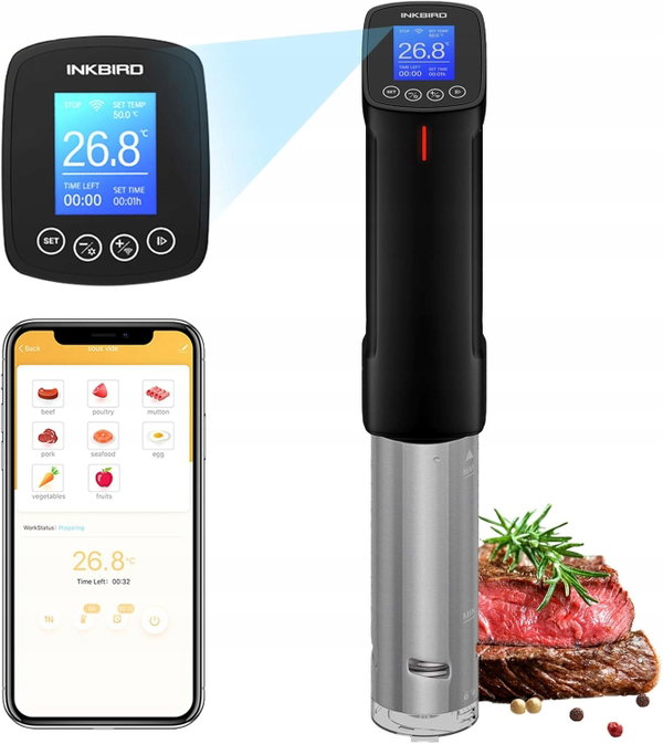 CYRKULATOR SOUS VIDE 1000W WIFI TERMOSTAT 25-99°C TIMER LCD