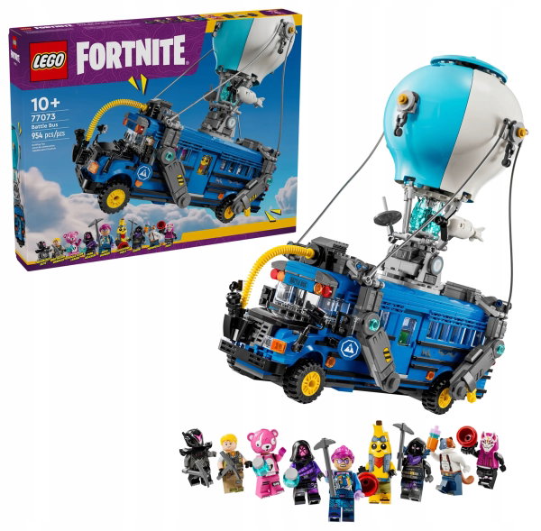 LEGO Fortnite Bus bojowy, prezent dla 10-latka, gracza i fana gry Fortnite
