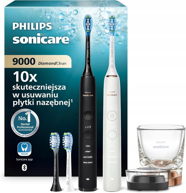 SZCZOTECZKA SONICZNA ELEKTRYCZNA BLUETOOTH RÓŻOWA 3 KOŃCÓWKI