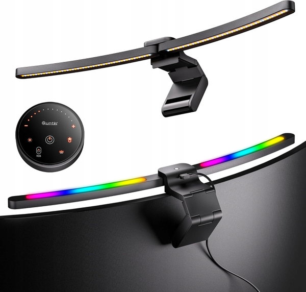 LAMPA MONITOROWA LED 66CM RGB PILOT AUTO ŚCIEMNIANIE