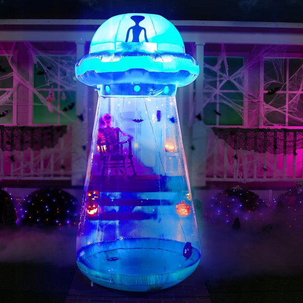 UFO NADMUCHIWANW LED NA HALLOWEEN DEKORACJA OGRODOWA 9 M