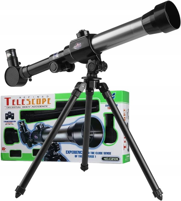 TELESKOP DZIECIĘCY ASTRONOMICZNY STATYW 20X 30X 40X