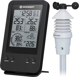 STACJA POGODOWA RADIOWA 3W1 WIATROMIERZ TEMPERATURA