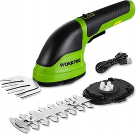 WORKPRO Nożyce do żywopłotu i nożyce do żywopłotu 7,2 V, z 2 ostrzami