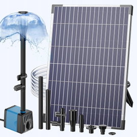 POMPA SOLARNA DO FONTANNY STAWU 450L/H 12W DYSZE FILTR