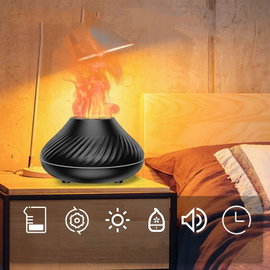 2 w 1 dyfuzor zapachowy i lampa z efektem płomienia , nawilżacz powietrza