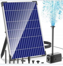 POMPA SOLARNA DO FONTANNY STAWU 605L/H 12W 4 DYSZE FILTR