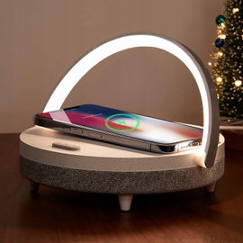 LAMPKA NOCNA LED 4W1 Z GŁOŚNIKIEM BLUETOOTH I ŁADOWANIEM
