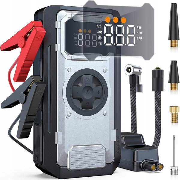 ROZRUSZNIK SAMOCHODOWY 6000A KOMPRESOR 150PSI POWERBANK