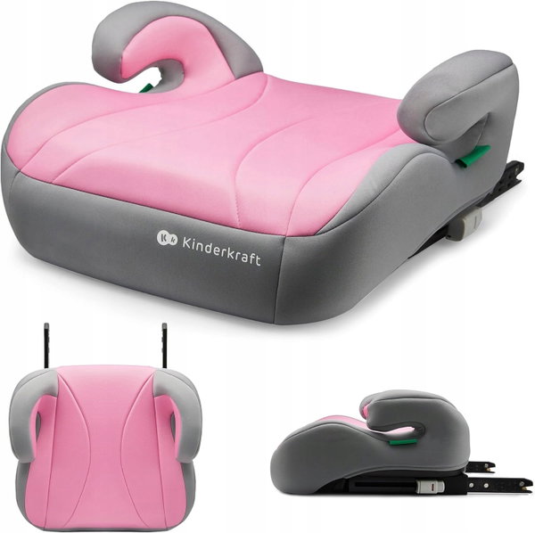 FOTELIK SAMOCHODOWY PODSTAWKA DZIECIĘCA 15–36 KG ISOFIX RÓŻOWY