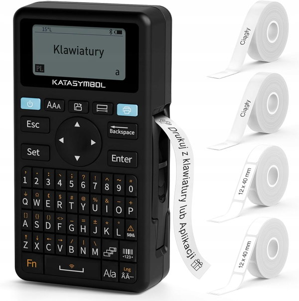 DRUKARKA PRZENOŚNA ETYKIET BLUETOOTH Z KLAWIATURĄ QWERTY