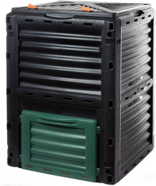KOMPOSTOWNIK 300L Z POKRYWĄ 83X61X61CM DO ODPADÓW OGRODOWYCH I KUCHENNYCH