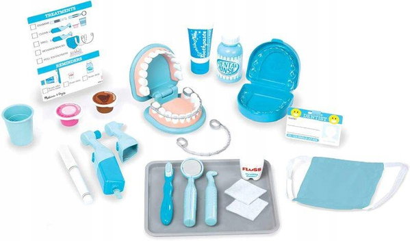 DREWNIANA ZABAWKA DENTYSTA DLA DZIECI EDUKACYJNA 3+ LAT PREZENT