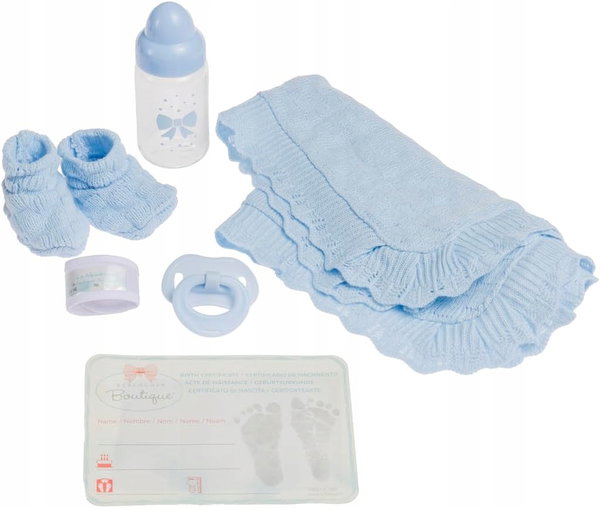 LALKA NOWORODEK 38 CM WINYLOWA REALISTYCZNA Z KOCYKIEM I CZAPECZKĄ 2+