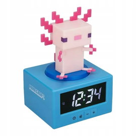 BUDZIK MINECRAFT CYFROWY AXOLOTL Z LAMPKĄ NOCNĄ DLA DZIECI PALADONE