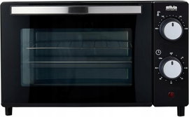MINI PIEKARNIK ELEKTRYCZNY 10L 650W TERMOSTAT TIMER 230°C SZKLANE DRZWI