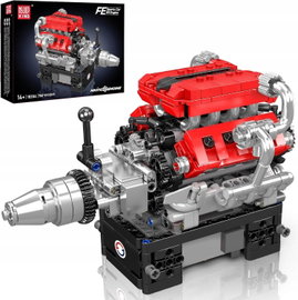KLOCKI KONSTRUKCYJNE SILNIK V8 DZIAŁAJĄCY MODEL 750 EL