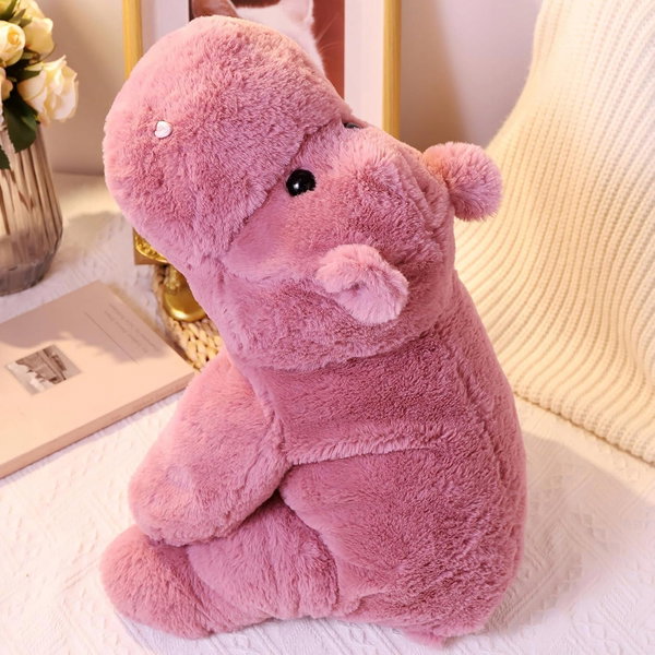 HIPOPOTAM PLUSZOWY OBCIĄŻENIOWY RÓŻOWY 45 CM 1 KG