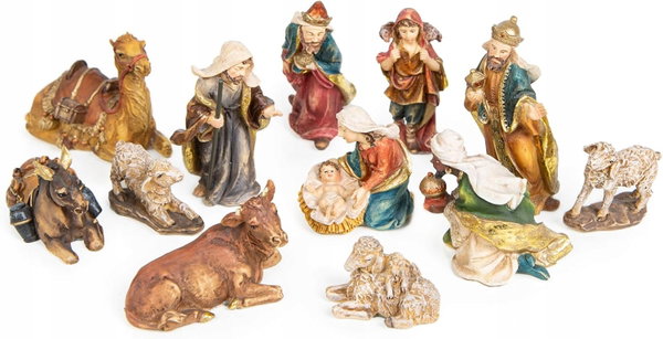 SZOPKA BOŻONARODZENIOWA FIGURKI 12 SZT. KLASYCZNA DEKORACJA 7 CM