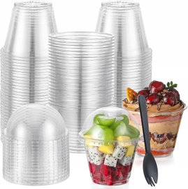 KUBKI DESEROWE Z POKRYWKAMI 270 ML – 50 SZTUK