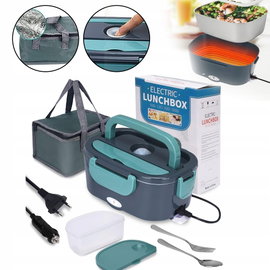 Elektryczny pojemnik na lunch, 220 V, 12 V, 1,5 l, przenośny pojemnik