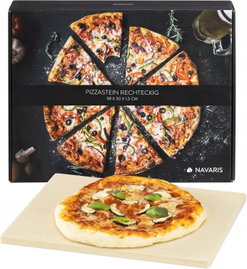 KAMIEŃ DO PIZZY KORDIERYT XL 38X30CM PIECZENIE PIEC GRILL PROSTOKĄT ZESTAW