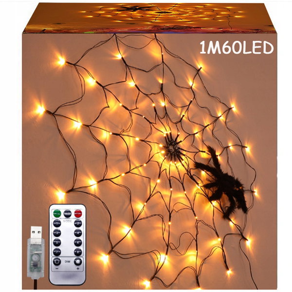 Łańcuch świetlny, 7 m, na Halloween, 40 diod LED, z timerem