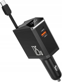 ŁADOWARKA SAMOCHODOWA 125W USB-C WYSUWANA 12V/24V