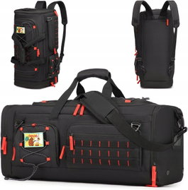 TORBA SPORTOWA PLECAK 3W1 50 L WODOODPORNA Z KIESZENIĄ NA BUTY CZARNA