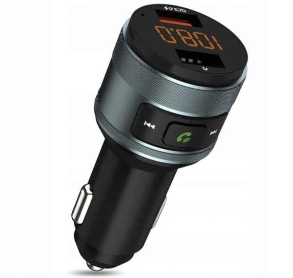 Nadajnik FM do samochodu, Bluetooth FMT-B1, czarny
