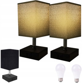 Lampa stołowa, z metalu i chromu, abażur z tkaniny - biały