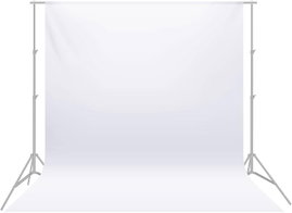 TŁO FOTOGRAFICZNE BIAŁE BAWEŁNIANE 180x280CM STUDYJNE
