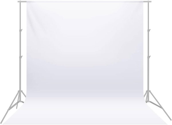 TŁO FOTOGRAFICZNE BIAŁE BAWEŁNIANE 180x280CM STUDYJNE