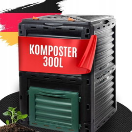 KOMPOSTOWNIK OGRODOWY 300L TERMO Z POKRYWĄ 83X61X61CM DO ODPADÓW