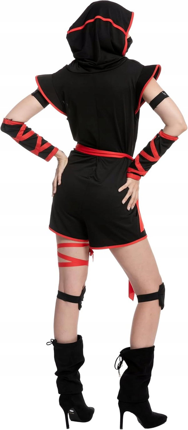 Kostium ninja dla dorosłych na Halloween, dla kobiet, impreza kostiumowa