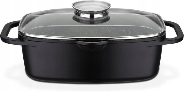 NACZYNIE ŻAROODPORNE GRANITOWE 6L PROSTOKĄTNE DO PIEKARNIKA 33x21 CM